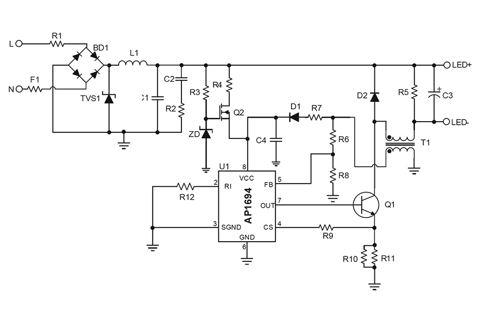 New MainsDimmable LED Lamp Driver from Diodes — LED professional LED